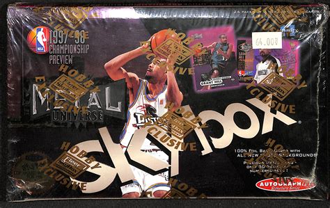 1997 skybox metal universe basketball box|97 98 metal universe basketball cards.